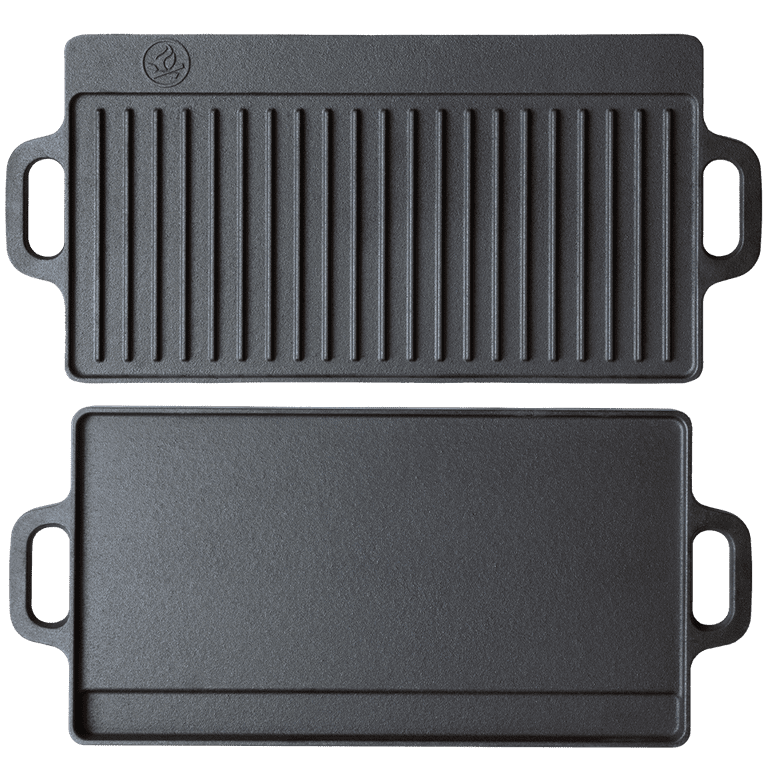 Backcountry Iron Square Grill Pan Pre-seasoned Cast Iron 