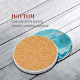 thumbnail image 3 of Coasters for Drinks Set of Absorbent Ceramic Coasters with Cork Base,﻿Marble Rose Gold, 3 of 5