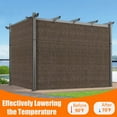 thumbnail image 5 of 90% Sun Shade Cloth, 12' x 24' Pergola Shade Cover for Patio, Outdoor, Garden, Backyard, Mocha, 5 of 7