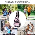 thumbnail image 6 of Full Print Chest Bag 8×15in Outer Large Bag On Both Sides Of Mesh Bag Inside Pocket Design Sponge Pad Shoulder Strap Texture Military Camouflage Pattern Abstract Pink_4, 6 of 8
