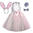 thumbnail image 2 of Vestido de tul con tutú de conejo de Pascua para niña, vestido de princesa para fiesta de cumpleaños de niña, ropa para niños, disfraces de conejo de animales para Halloween, 2 of 5