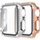thumbnail image 1 of Estuche para Apple Watch con protector de pantalla de vidrio templado para iWatch de 38 mm Serie 3/2/1 [paquete de 2] Bling Crystal Diamond Rhinestone Bumper Protección completa, 1 of 5