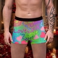 thumbnail image 2 of Mens Boxer Briefs Valentine's Day Red Hearts Pattern Underwear Love Boxer Briefs For Men Green XXXL, 2 of 4