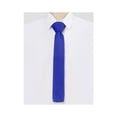 thumbnail image 5 of CORBATA DE HOMBRE AUTOATADA SÓLIDA INSPIRAR CHIC PARA EL DÍA DEL PADRE, ACCESORIO DE CUELLO PLANO, CORBATAS DE PUNTO AZUL REY, 5 of 5