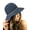 Navy, variant on Open Knit Brown Braided Trim Vented Cotton Beach Sun Hat - Beige