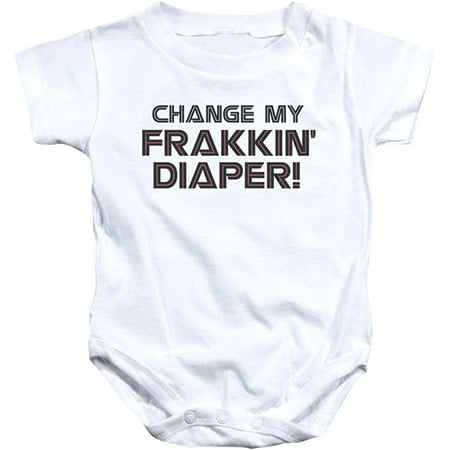 

Battlestar Galactica (New Frakkin Diaper Unisex Baby Snapsuit LG (18 Mos) White