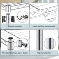 thumbnail image 2 of Heavy Duty Metal Shelf 6 Tier Wire Shelving Unit Adjustable Storage Shelves with Wheels for Kitchen Garage, Chrome, 2 of 8