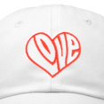 thumbnail image 2 of DALIX Love Heart Hat Womens Embroidered Baseball Cap in White, 2 of 6