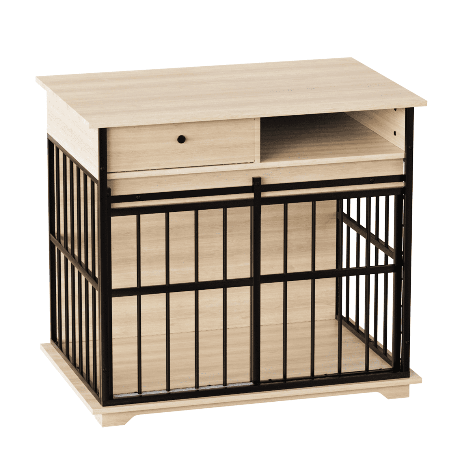 Dog Crate Furniture, Large Dog Cage Wooden Kennel Furniture with Tray for Medium Large Dogs
