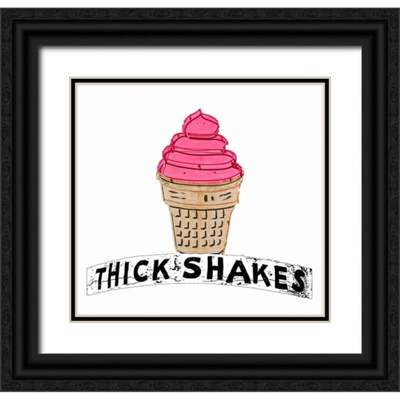 Sommers, Mindy 27x26 Black Ornate Wood Framed with Double Matting Museum Art Print Titled - Thick Shakes
