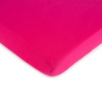 SheetWorld Fitted 100% Cotton Jersey Portable Mini Crib Sheet 24 x 38, Hot Pink