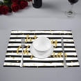 thumbnail image 3 of MKHERT Merry Christmas Gold Glittering Lettering Design Placemats Table Mats for Dining Room Kitchen Table Decoration 12x18 inch,Set of 4, 3 of 4