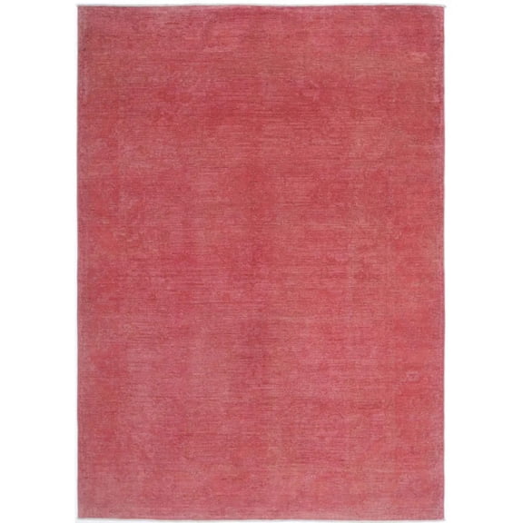 Hand Knotted Overdye Wool Rug - 6'1'' x 8'8''