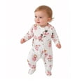 thumbnail image 4 of Emy Dola 0-12M Baby Girl's Zipper One-Piece Footies 100% Cotton Newborn Bodysuit Infant Long Sleeve Fall Spring Coming Home Jumpsuit, 4 of 8