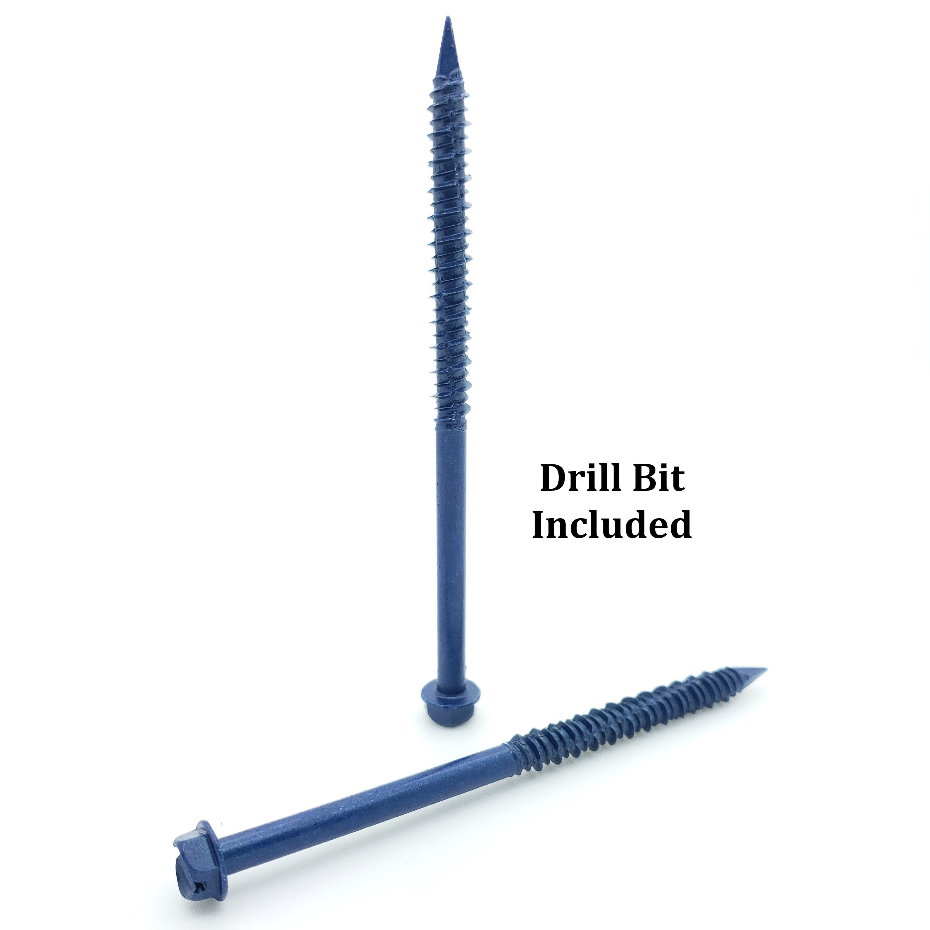 700 Bulk Qty 1/4" x 4" Hex Head Diamond Tip Concrete Screws To Anchor