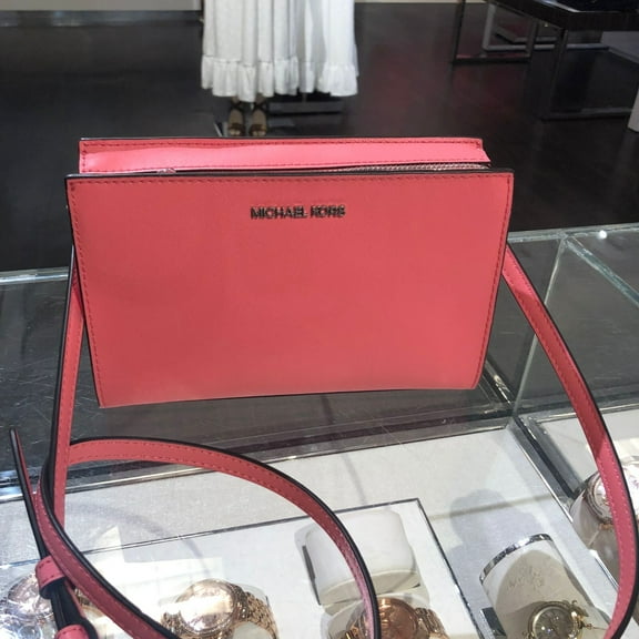 MICHAEL KORS SHEILA SMALL MINI EAST WEST TOP ZIP SHOULDER CROSSBODY - TEA ROSE