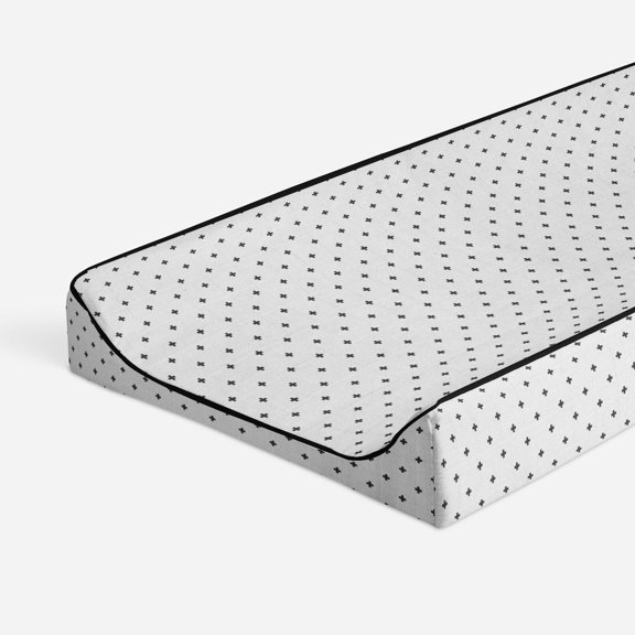 Plus Jacks Black Quilted Muslin Changing Pad Cover