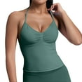 thumbnail image 1 of MIASHUI Tank Tops for Women Summer Sleeveless Casual Top Built in Bra,Army Green,S, 1 of 5