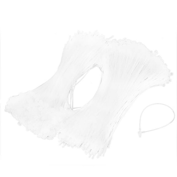 Unique Bargains 5" 1000 Pcs Snap Lock Pin Security Loop Plastic Tag Fastener Cable Tie