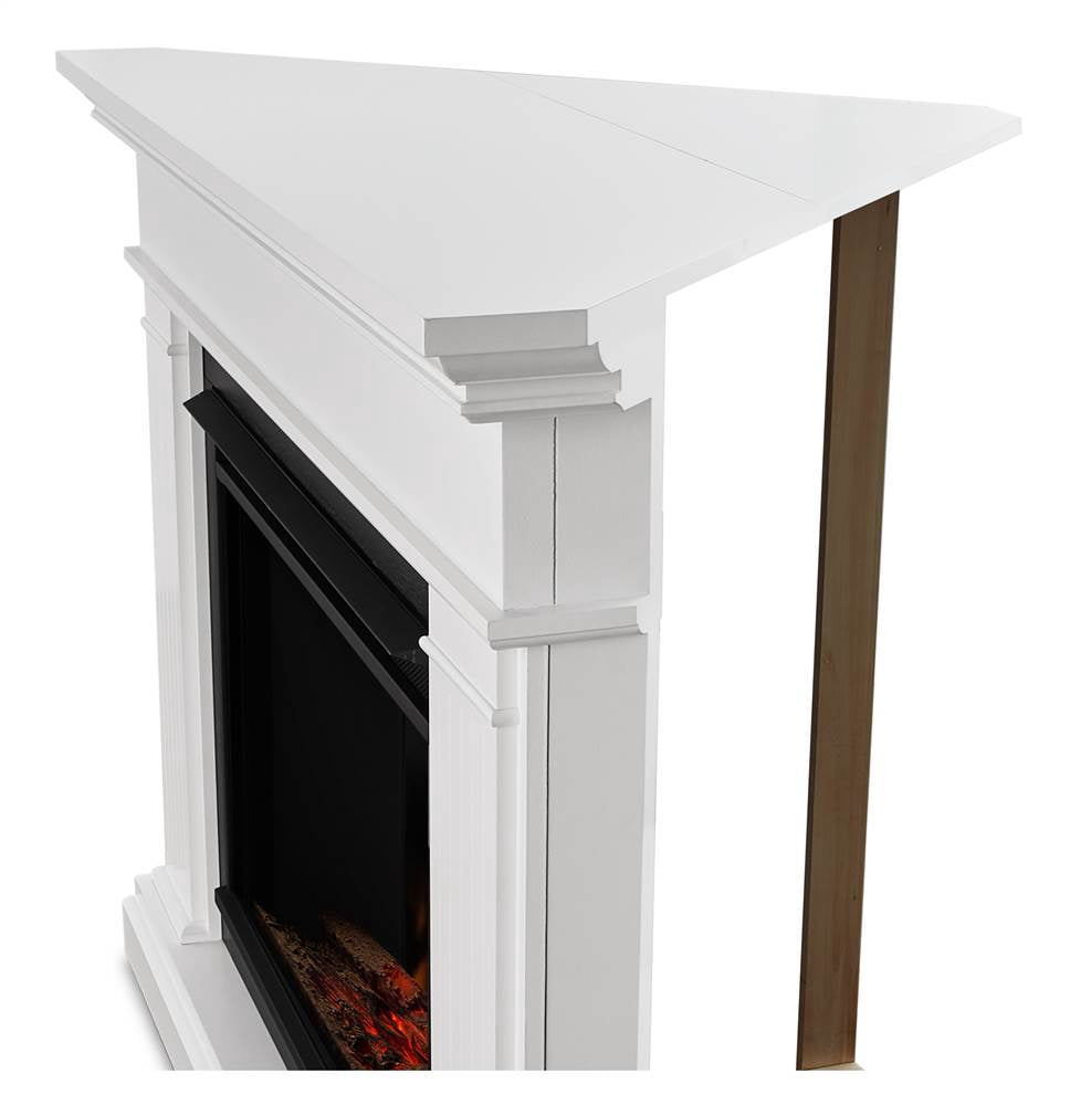 Real Flame Kennedy Grand Corner Electric Fireplace, White - Walmart.com