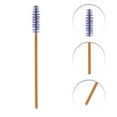 thumbnail image 3 of Unique Bargains 50 Pcs Convenient Eyebrow Brushes for Business Travel Gold Tone Purple Nylon Plastic, 3 of 5