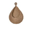 thumbnail image 4 of Wall Hanging Woven Vegetable Fruit Basket Set 3pc | Teardrop Mesh Pocket Planter | Handwoven Cotton Hemp Rope Storage Rack | Space-Saving Kitchen Organizer | 21/27/30cm Sizes | Brown Decor, 4 of 9