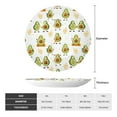 thumbnail image 2 of Yiaed Lovely Avocado Print Bone China Decorative Plate Ceramic Dinner Plates Art Crafts with Display Stand-8in, 2 of 6