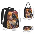 thumbnail image 2 of Balery Abstract Lion Painting Mochila escolar 3 en 1 para niños: mochila resistente con lonchera térmica y estuche para lápices. Mochila escolar para niños y niñas., 2 of 7