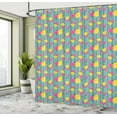 thumbnail image 5 of Ambesonne Flower Shower Curtain, Retro Roses on Stripes, 69"Wx84"L, Multicolor, 5 of 5