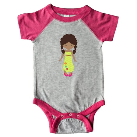 

Inktastic African American Girl Fashion Girl Green Dress Gift Baby Girl Bodysuit