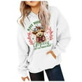 thumbnail image 3 of Christmas Girls Hoodies Sweatshirts Christmas Cute Bow Cow Kids Western Pullover Hoodie Christmas Children's Clothing Holiday Gifts 7 Years-8 Years, 3 of 3