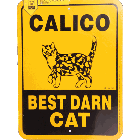 Calico Best Darn Cat Aluminum Yard Sign