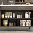thumbnail image 2 of KULAGAGA Kitchen Island Storage Cabinet with 2 Drawers and Open Shelves for Dinning Room, 2 of 7