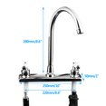 thumbnail image 4 of Robinet de Cuisine RV / Moteur et Mobil-Home 2 Trous 2 Poignées Robinet Mitigeur Lavabo, 4 of 9