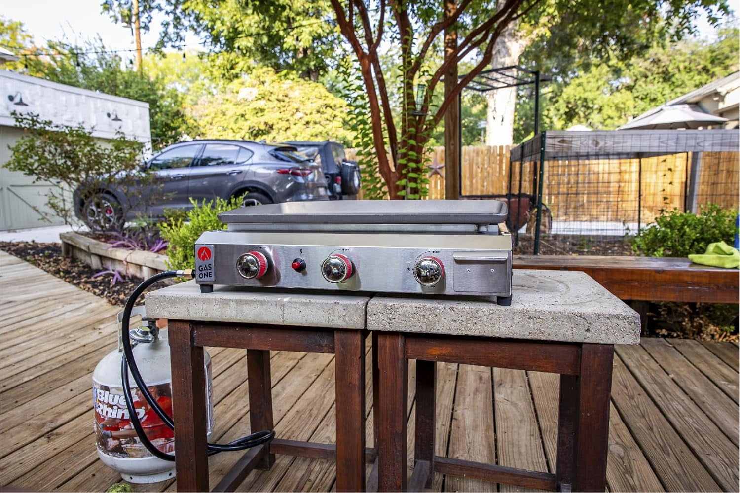 GasOne Stainless Steel Portable Outdoor Gas Grill Pan