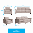 thumbnail image 6 of Mjkone Soft Fabric Couches Set for Living Room, Including Three Seat Sofa, Single Sofa for Apartment Furniture Set, Beige, 6 of 6