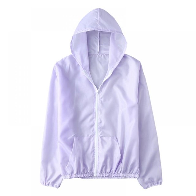 Veste à Capuche Protection Solaire UPF 50+ pour Femmes Légère à Manches Longues avec Poche Randonnée Extérieure