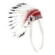thumbnail image 3 of Tocado indio nativo americano ajustable para fiestas temáticas, para hombres y mujeres Blanco, 3 of 8