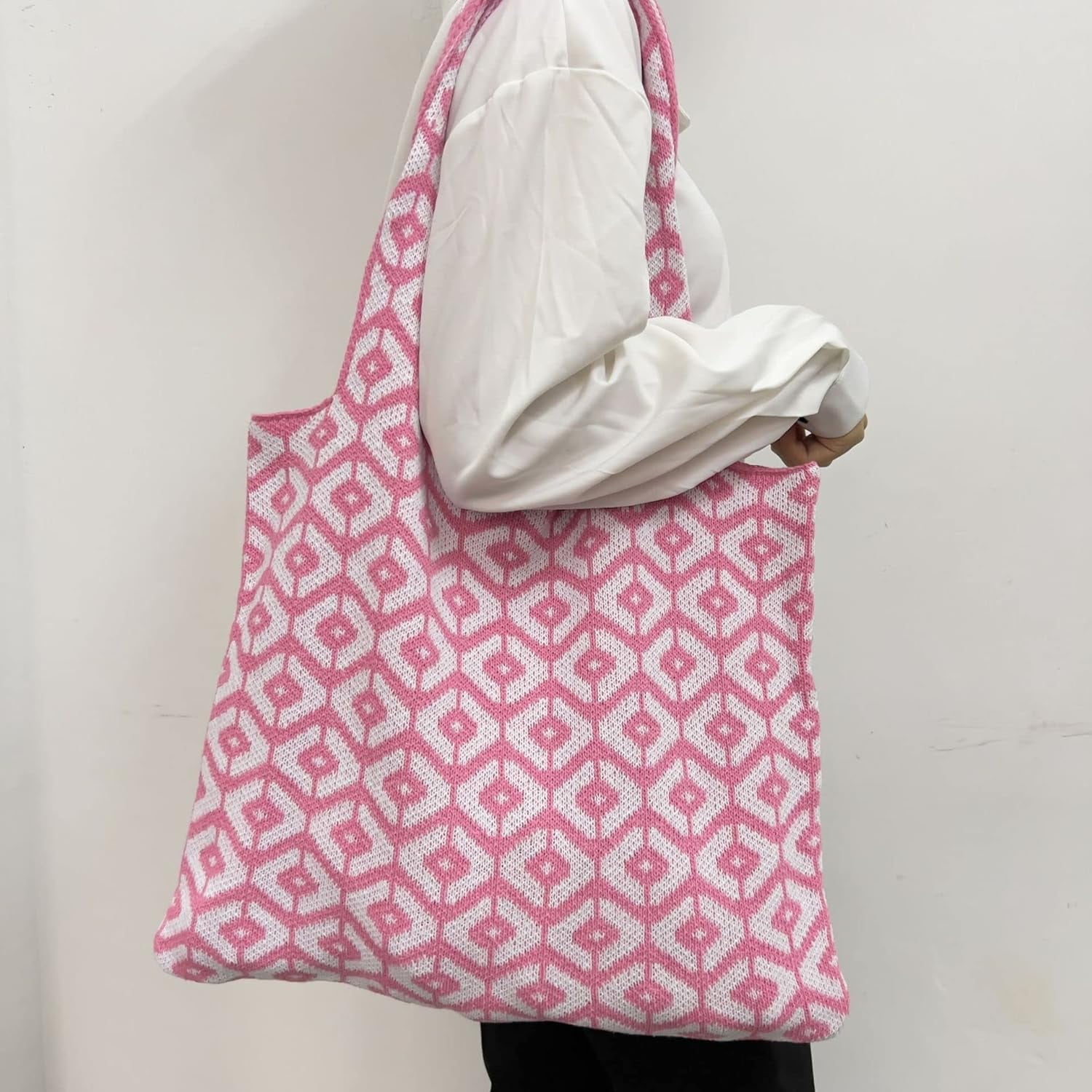 Kukuzhu Y2k Aesthetic Tote Bag Aesthetic Y2k Bag Crochet Tote Bag Aesthetic Tote Bags Aesthetic Y2k Purse