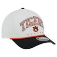 thumbnail image 3 of Men's New Era White/Navy Auburn Tigers Arch Two-Tone Rope 9FORTY A-Frame M-Crown Adjustable Hat, 3 of 5