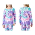 thumbnail image 2 of Topgal Little & Big Girls Tie Dye Pink Purple Blue Swirl Pajamas Long Sleeves & Pants 2-Piece Clothes Set Cute Pink Pjs Size 16, 2 of 3