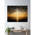 thumbnail image 2 of Thunder Storm - Pointillism Poster Wall Art, Modern Wall Decor, 16x24 UNFRAMED, 2 of 3