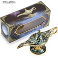 thumbnail image 6 of CATPAN Vintage Magical Legend Aladdin's Genie Lamp for Home /Wedding Table Decoration,Collectable Rare Classic Arabian Costume Props Lamp Pot &Gift for Party/Halloween/Birthday(Blue), 6 of 9