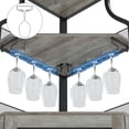 thumbnail image 3 of Aoile Corner Wine Cabinet with LED Lights - 5-Tier Industrial Bar Cabinet with Barn Door & Glass Rack, Farmhouse Style, 3 of 7