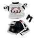 thumbnail image 4 of Ropa para muñeca bebé 1:12 Hugo vestido Blanco negro, 4 of 8