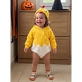 thumbnail image 5 of RUINIXCW Newborn Baby Girl Boy Chick Costume Infant Halloween Easter Outfit Spring Fall Winter Clothes Chicken Romper Long Sleeve Hooded Jumpsuit, 5 of 10