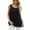 Black, variant on Women's Sleeveless Tops Chiffon Tank Double Layers Summer Blouse Casual Tunic Womens Summer Vest Solid Color