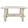 thumbnail image 4 of Pemberly Row Solid Wood Cocktail Table with Shelf in Natural, 4 of 5