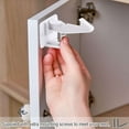 thumbnail image 6 of Spencer 20 Pack Universal Cabinet Locks Child Safety, Adhesive Child Kids Baby Proof Drawer Cabinet Locks Latches, No Drilling or Tools Required (White), 6 of 9