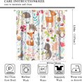 thumbnail image 2 of Kids Animal Curtains Cartoon Woodland Bear Child Nursery Colorful Wildlife Jungle Forest Rod Pocket Curtain Baby Boy Girl Bedroom Decor Living Room Window Drapes Fabric 2 Panels 42x54 Inch, 2 of 6